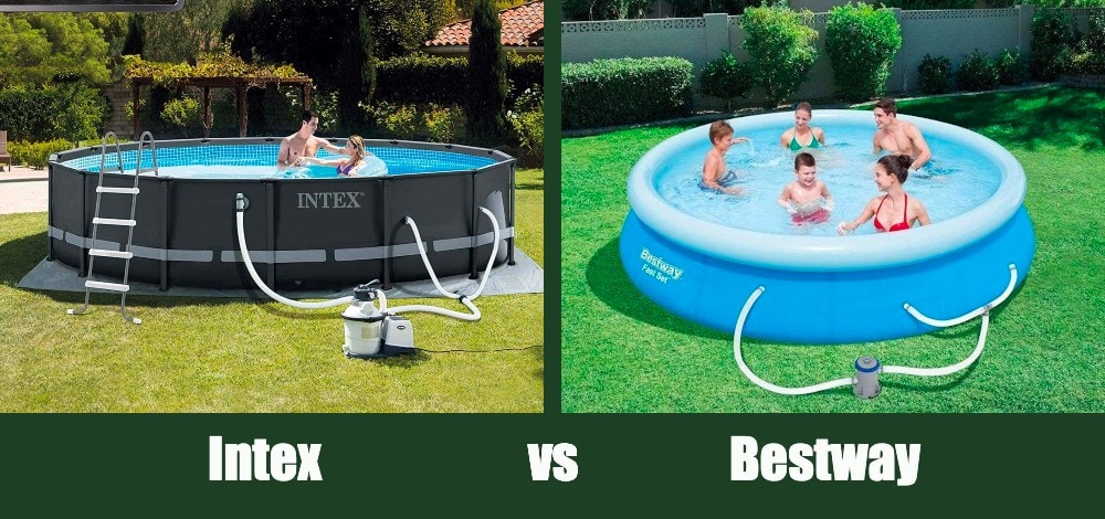 Gráfico de piscinas elevadas Intex vs Bestway